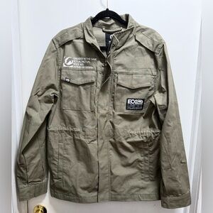 Ecko Renegade Ripstop Jacket Size M NWOT Military Green Full Zip Logo Y2K